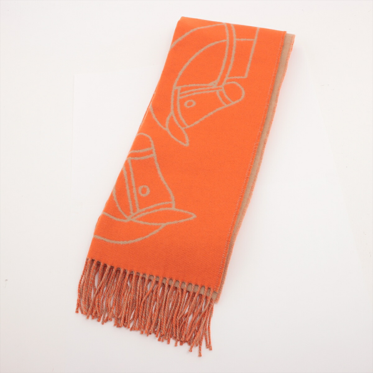 HERMES カシミアストールアントルラックエケストル HERMES - 未使用 エルメス HERMES マフラー ストール 22AW