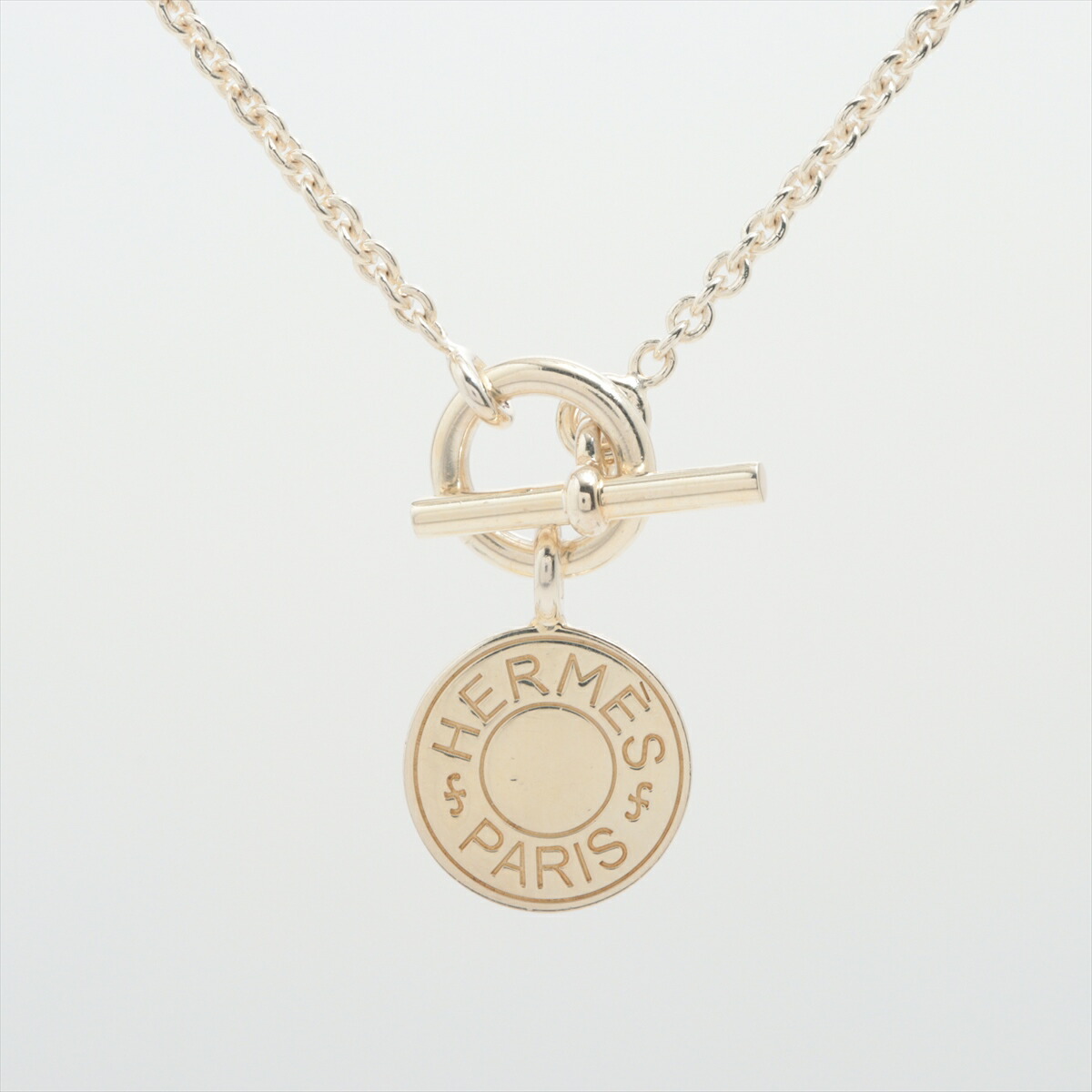 最安☆K18 HERMES エルメス セリエ au750 コンビ ネックレス 金 楽天市場】エルメス ネックレス セリエ コンビ コイン シルバー