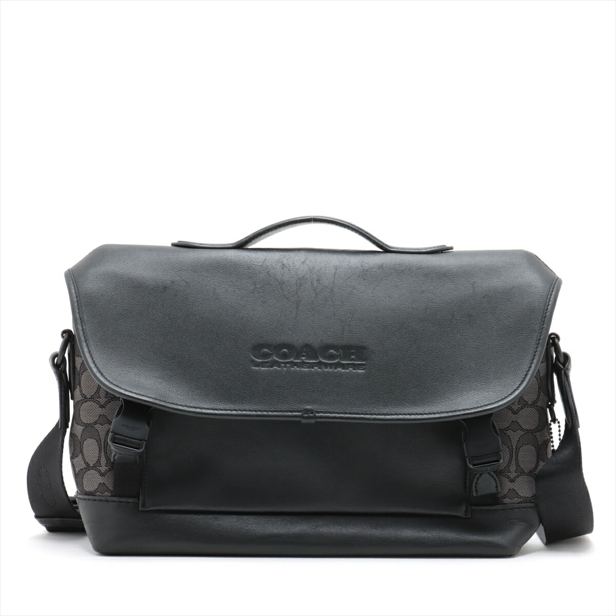 Coach ブラック メッセンジャーバッグ 楽天市場】【中古】COACH （コーチ） ｴﾙｺﾞﾚｻﾞｰﾗｰｼﾞﾄｰﾄ バッグ