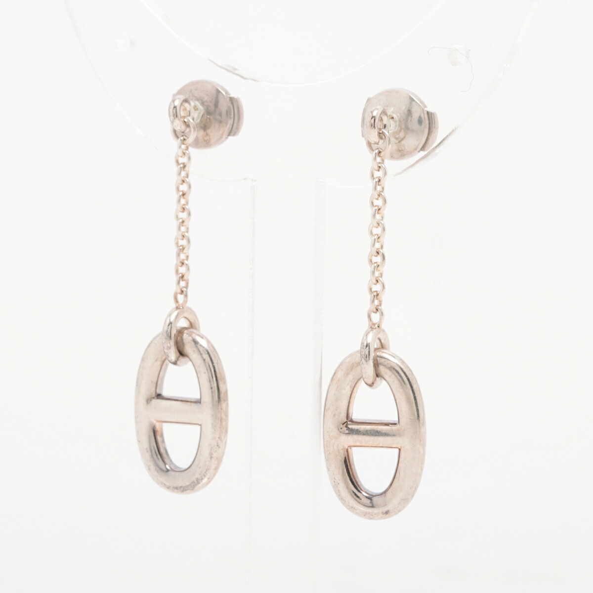 HERMES シェーヌダンクル　アンシェネ　ピアス　シルバー　エルメス HERMES エルメス ピアス アンシェネ Enchainee Earrings Chaine