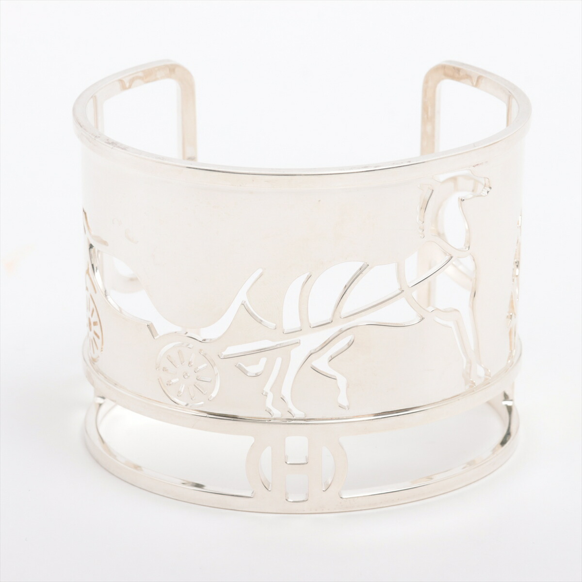 エルメス HERMES Ag925 カルトゥーシュ バングル ブレスレット HERMES エルメス カルトゥーシュ 15cm バングル ブレスレット