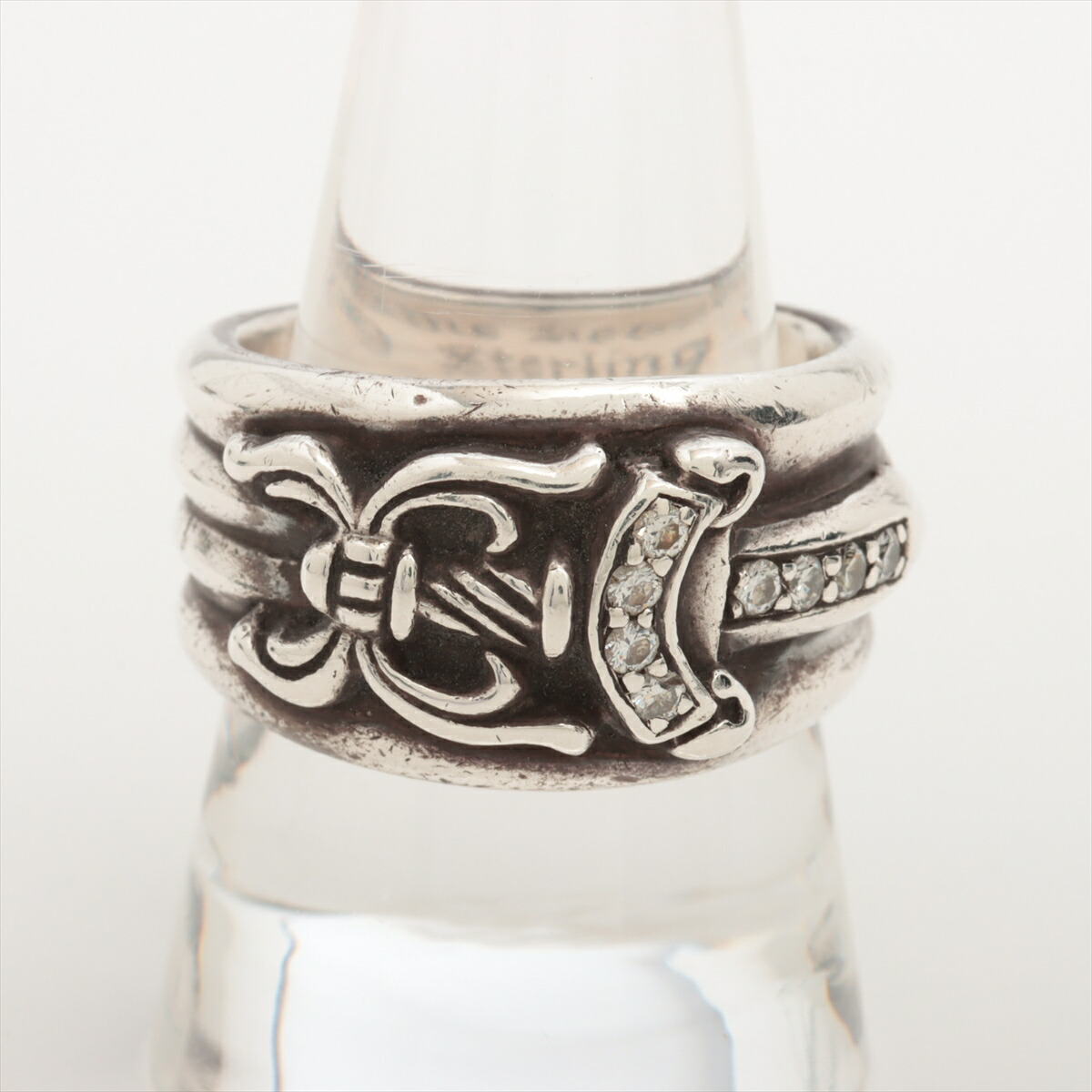 クロムハーツ リング 18K WG CHROME HEARTS クロムハーツ 18K WG SKT 5ポイント パヴェ