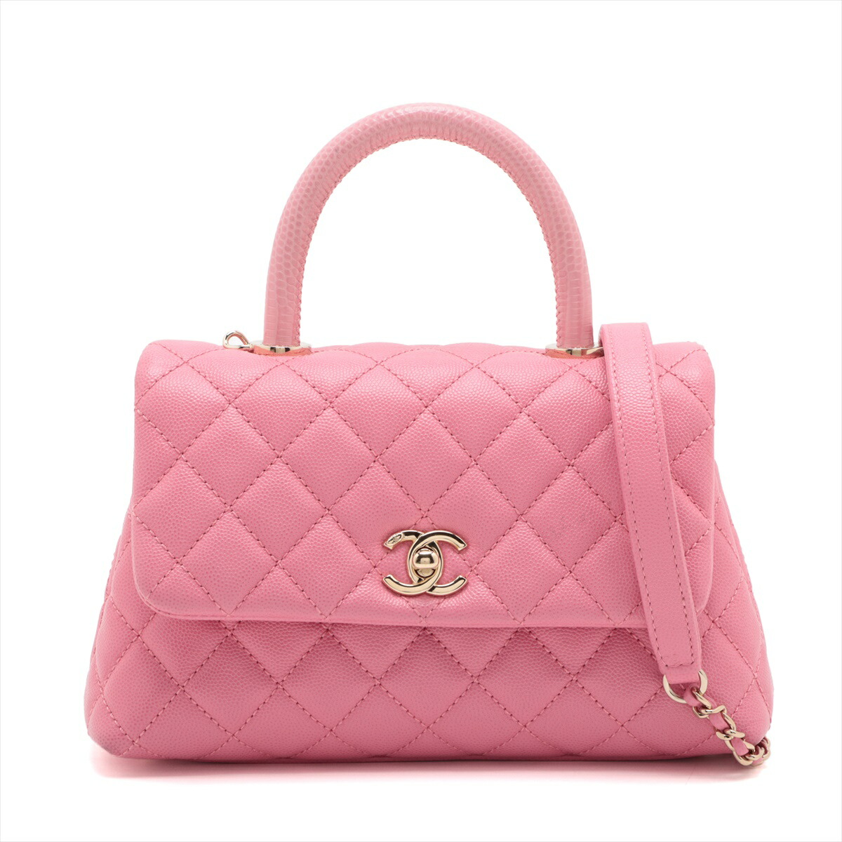 楽天市場】【中古】CHANEL シャネル ココハンドル ミディアム