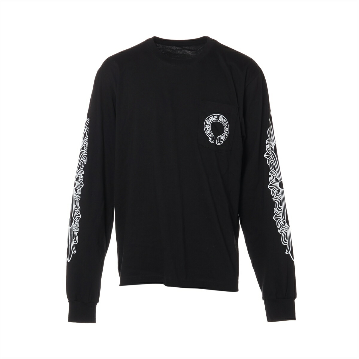 【Chrome Hearts】マルチカラー ホースシュー ロング Tシャツ 黒 Chrome Hearts】マルチカラー ホースシュー ロング Tシャツ 黒