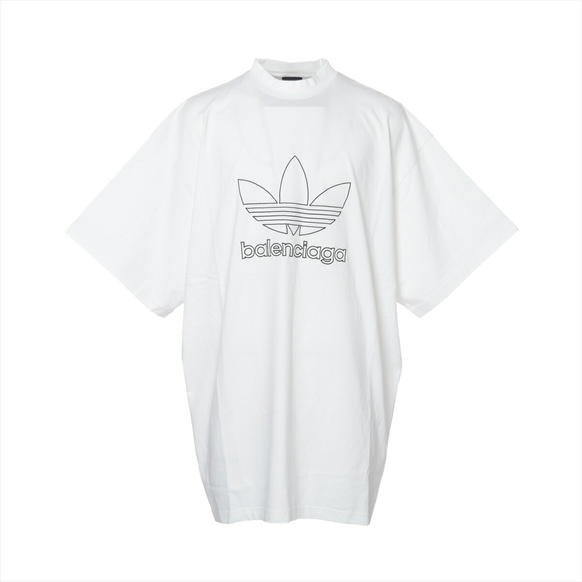 バレンシアガ × アディダス 22AW 刺繍3ライン ロゴ コットン 長袖シャツ 中古・古着通販】BALENCIAGA (バレンシアガ) adidas (アディダス