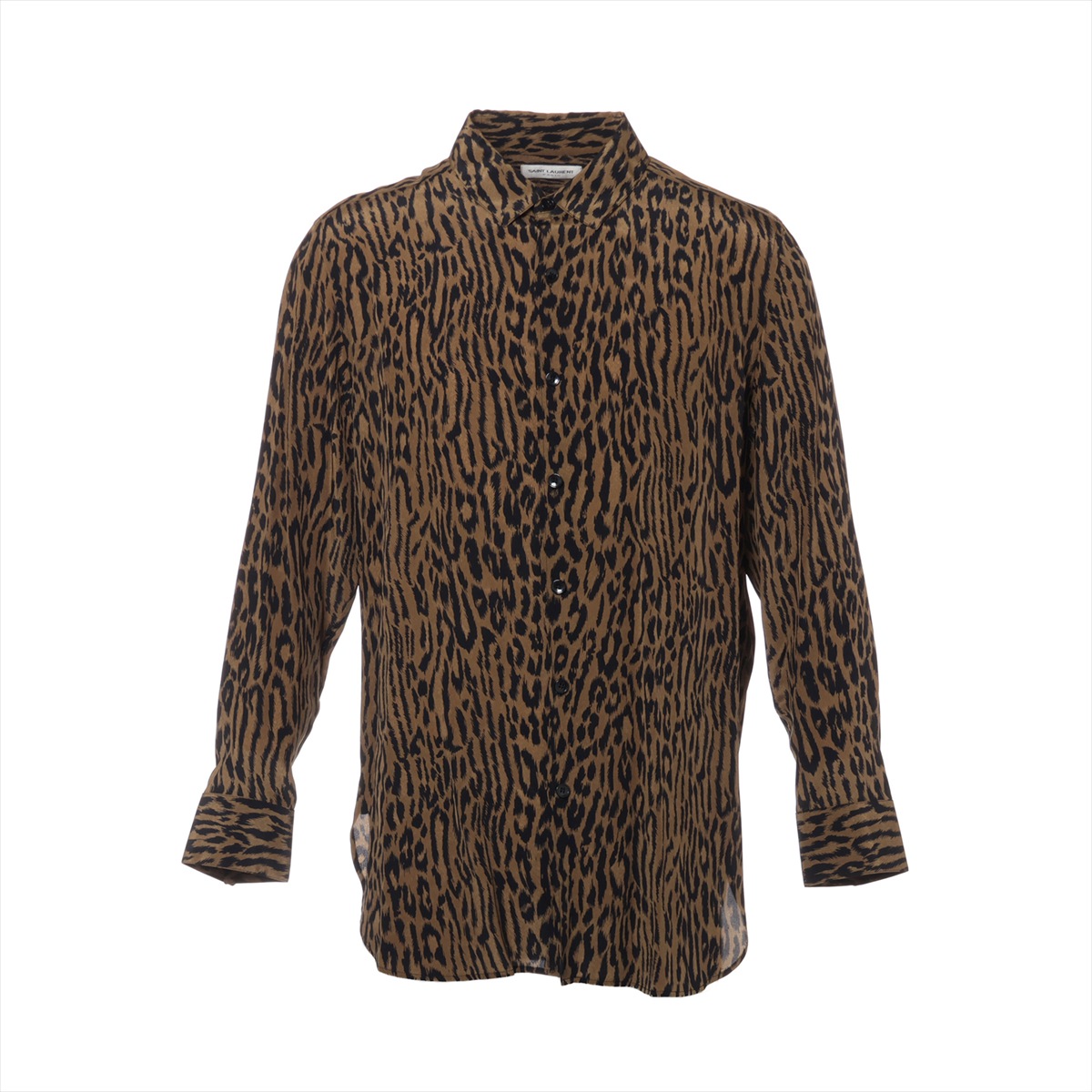 美品 名作 SAINT LAURENT レオパード ジャケット 218P▲ 楽天市場】Saint Laurent Paris 465896 レオパード柄 シルク