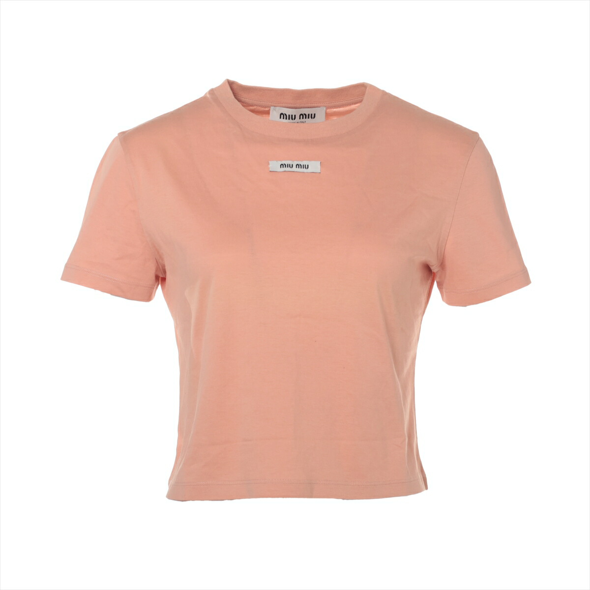 miu miu ピンク クロップドTシャツ Amazon.co.jp: [MIU MIU] Miu Miu Short Sleeve T-shirt