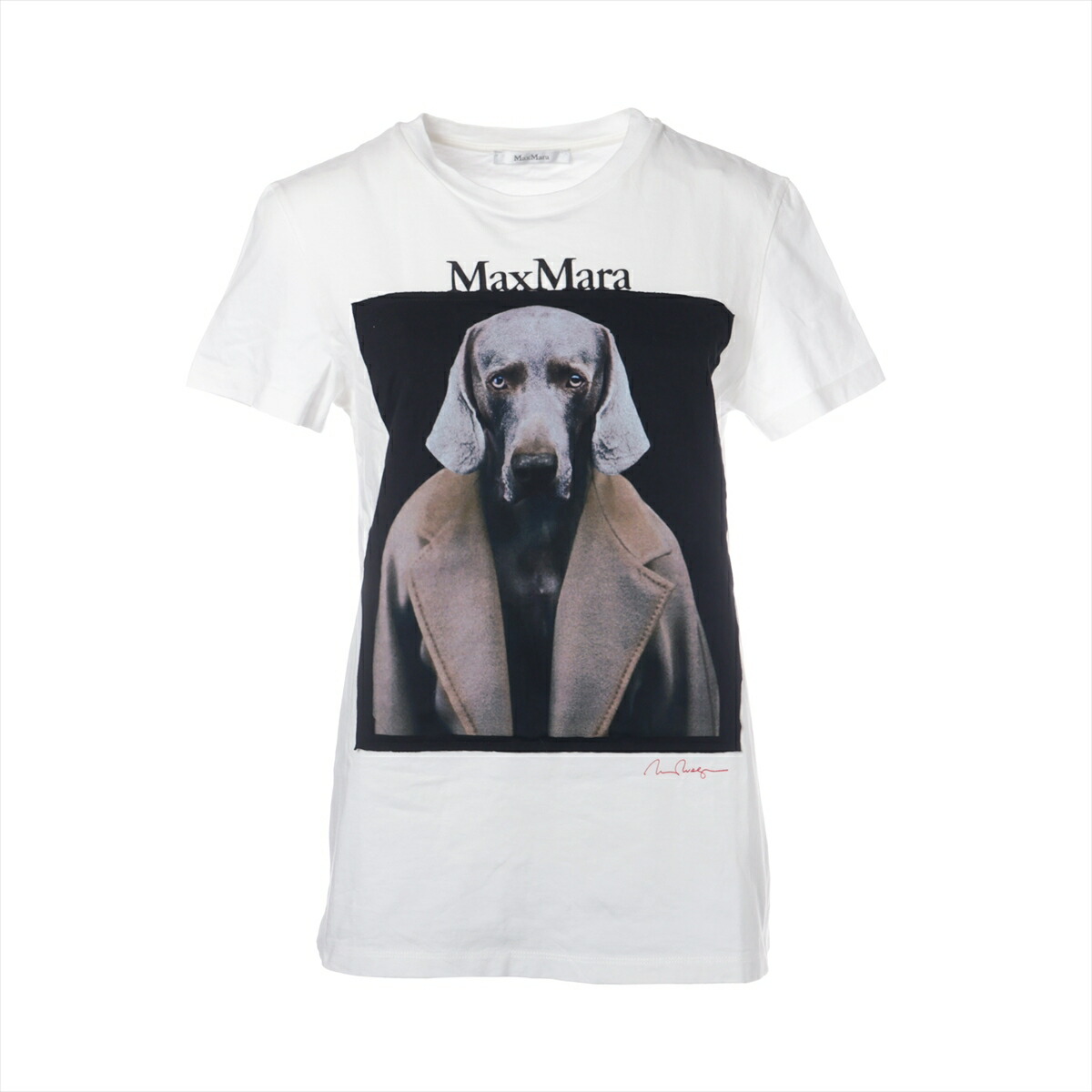 大人気✨レア✨Max Mara チプリア DOGプリントTシャツ 白 Sサイズ 大人気✨レア✨Max Mara チプリア DOGプリントTシャツ 白 S