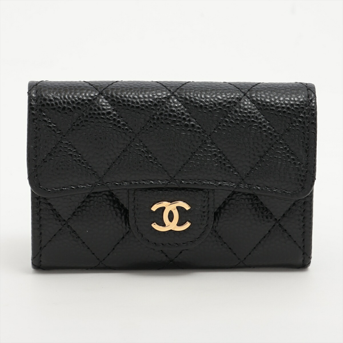 新作2024CHANELネイビーキャビアスキンコインパースほぼ未使用 a3788468.jpg