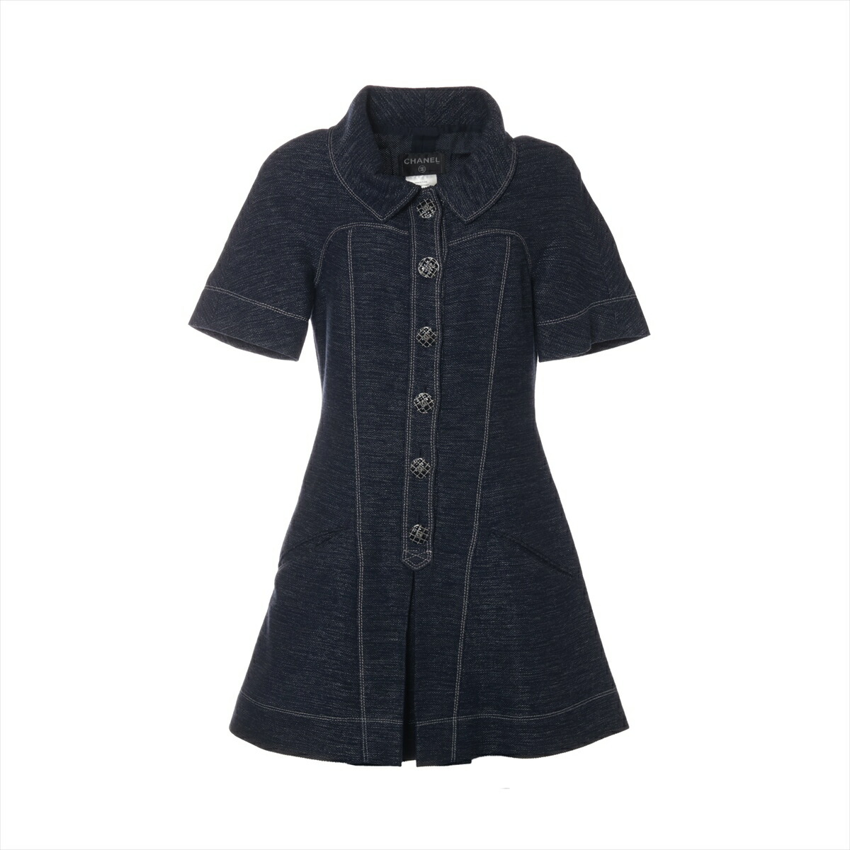 CHANEL デニムワンピース CHANEL CHANEL デニムワンピース ライトブルー系 38 中古
