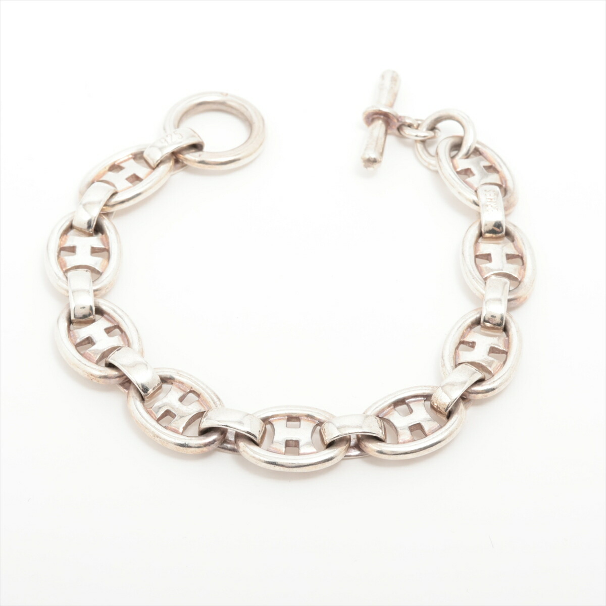 正規品　HERMES ID bracelet p ✖️ SV925 Hermes Bracelet Horsebit Vintage SV Case Repair Invoice