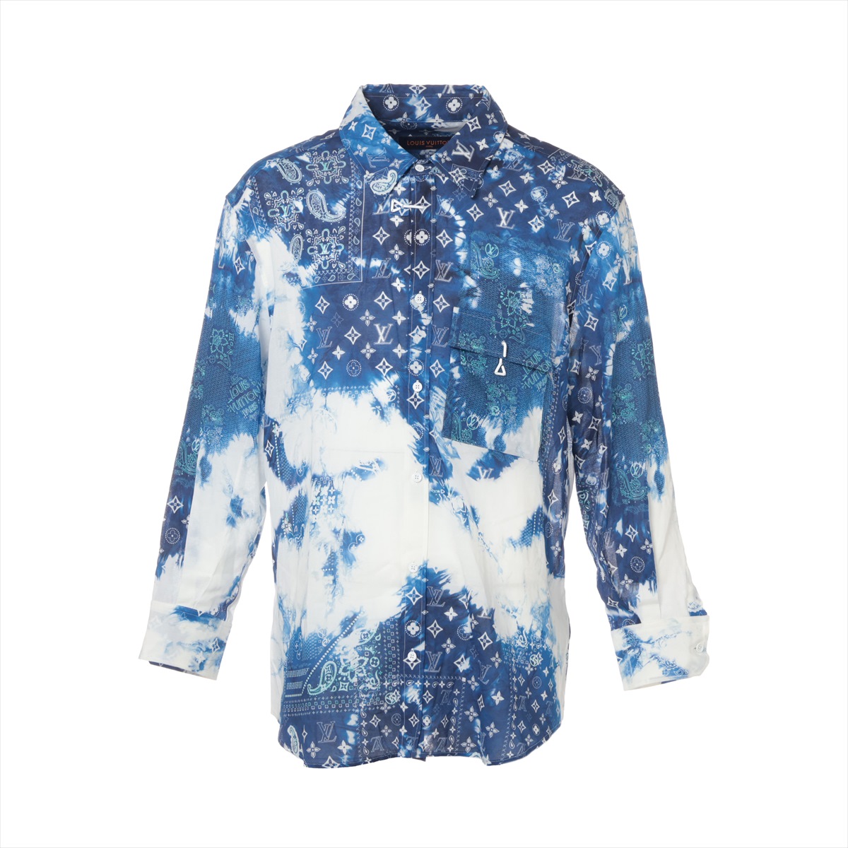 【LOUIS VUITTON】コットン モノグラム バンダナ 半袖シャツ L LOUIS VUITTON】コットン モノグラム バンダナ 半袖シャツ L
