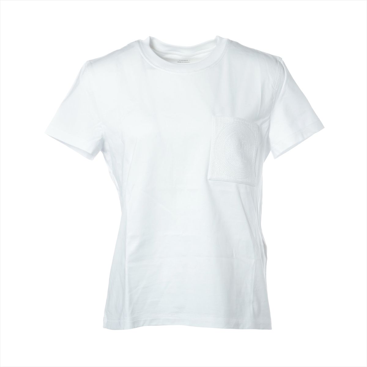 【中古】エルメス 24SS コットン Tシャツ 38 レディース ホワイト 4H4615DA 47-7703