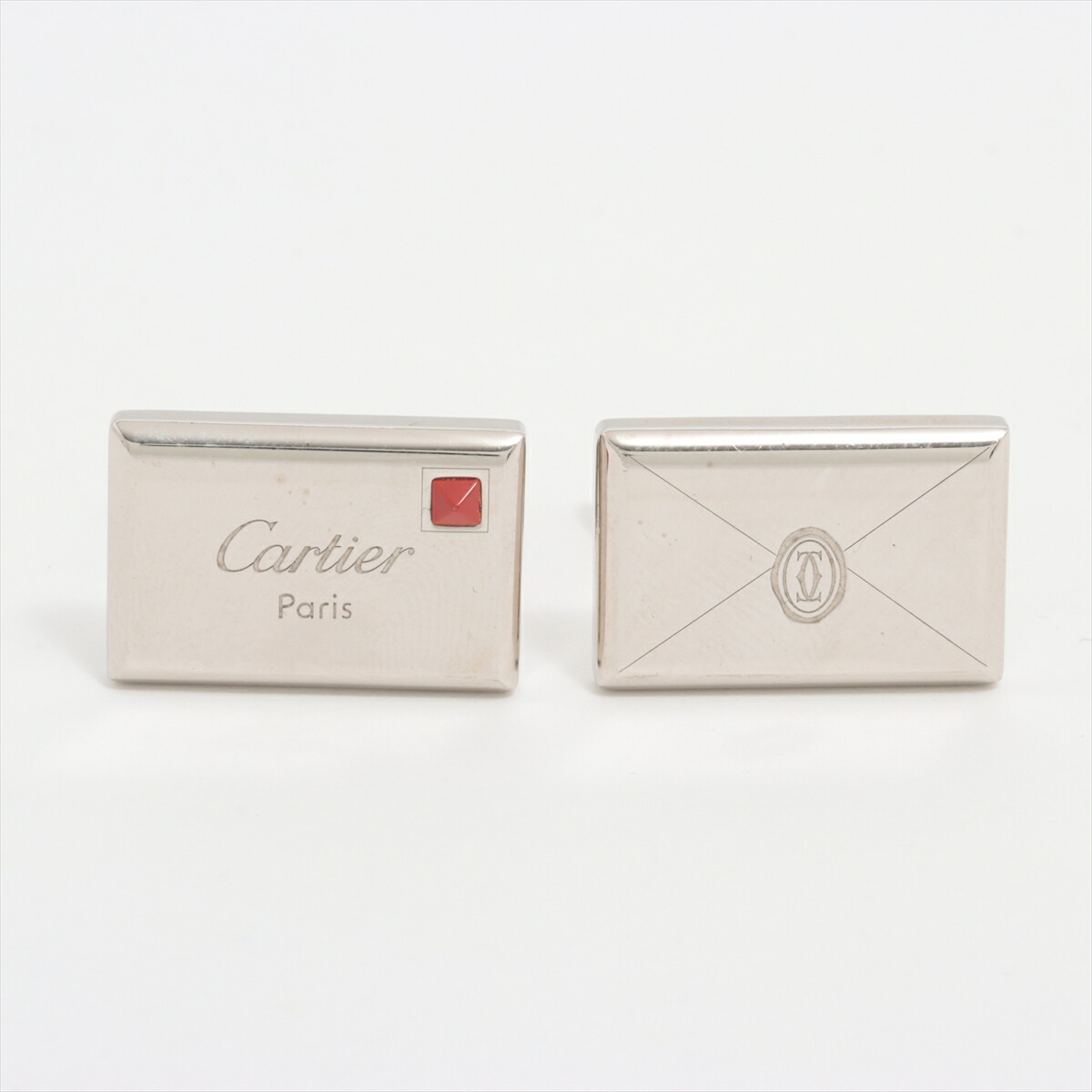 【極美品】10D220/カルティエ/カフス/パシャ/シルバー/黒/Ag925 CROG000326 - パシャ ドゥ カルティエ カフリンクス