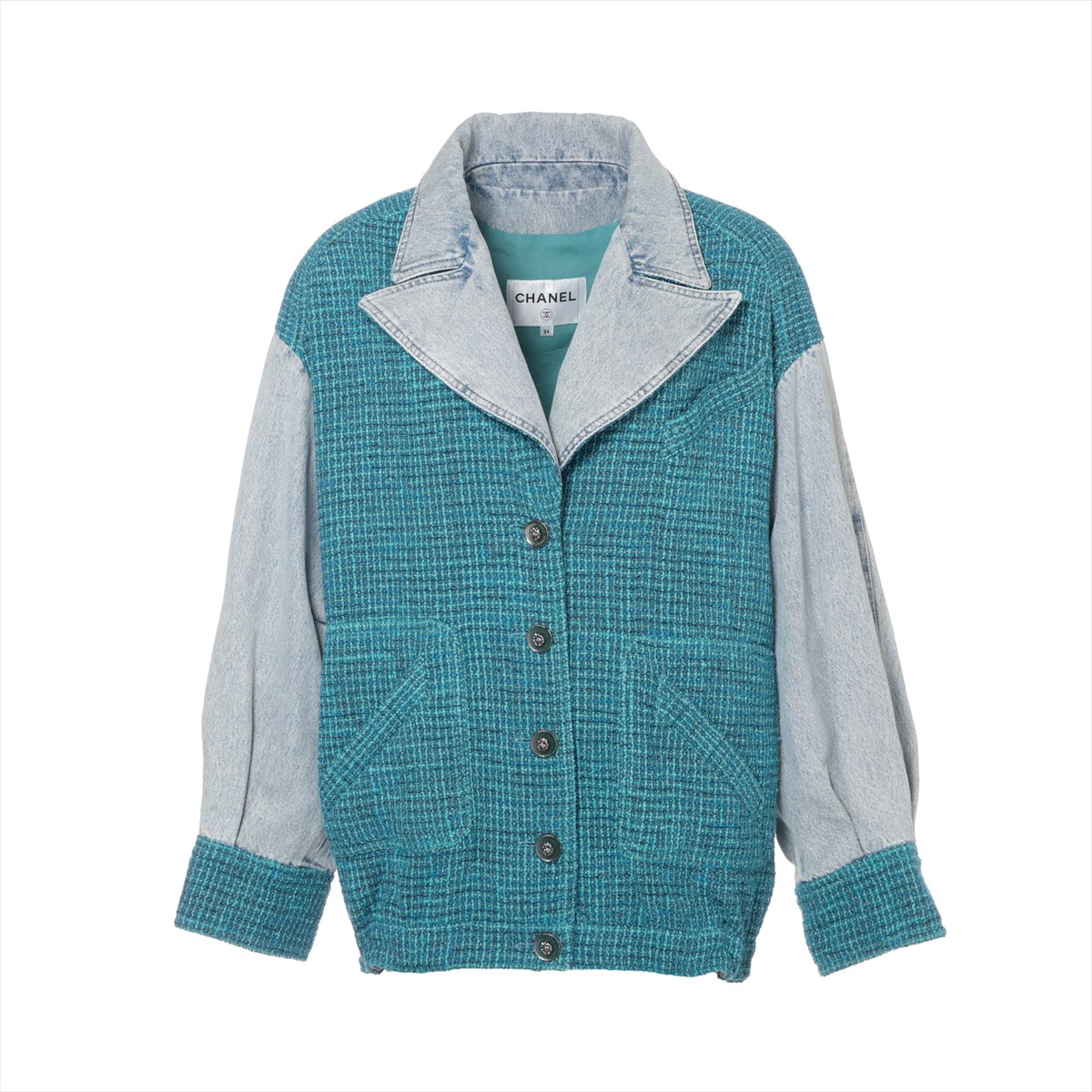 CHANEL ヴィンテージデニムジャケット CHANEL デニムジャケット 36 ブルー コットン | MixTHINKS
