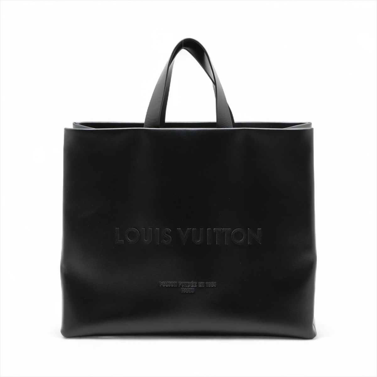 【中古】ヴィトン LV パッケージング ショッパー トート MM M13979 黒いこと RFID化学反応あり