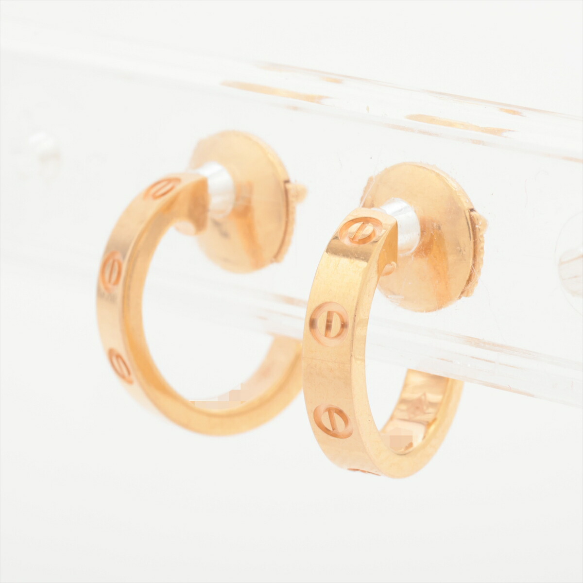 楽天市場】カルティエ ピアス K18WG ミニラブピアス 片方のみ B80289