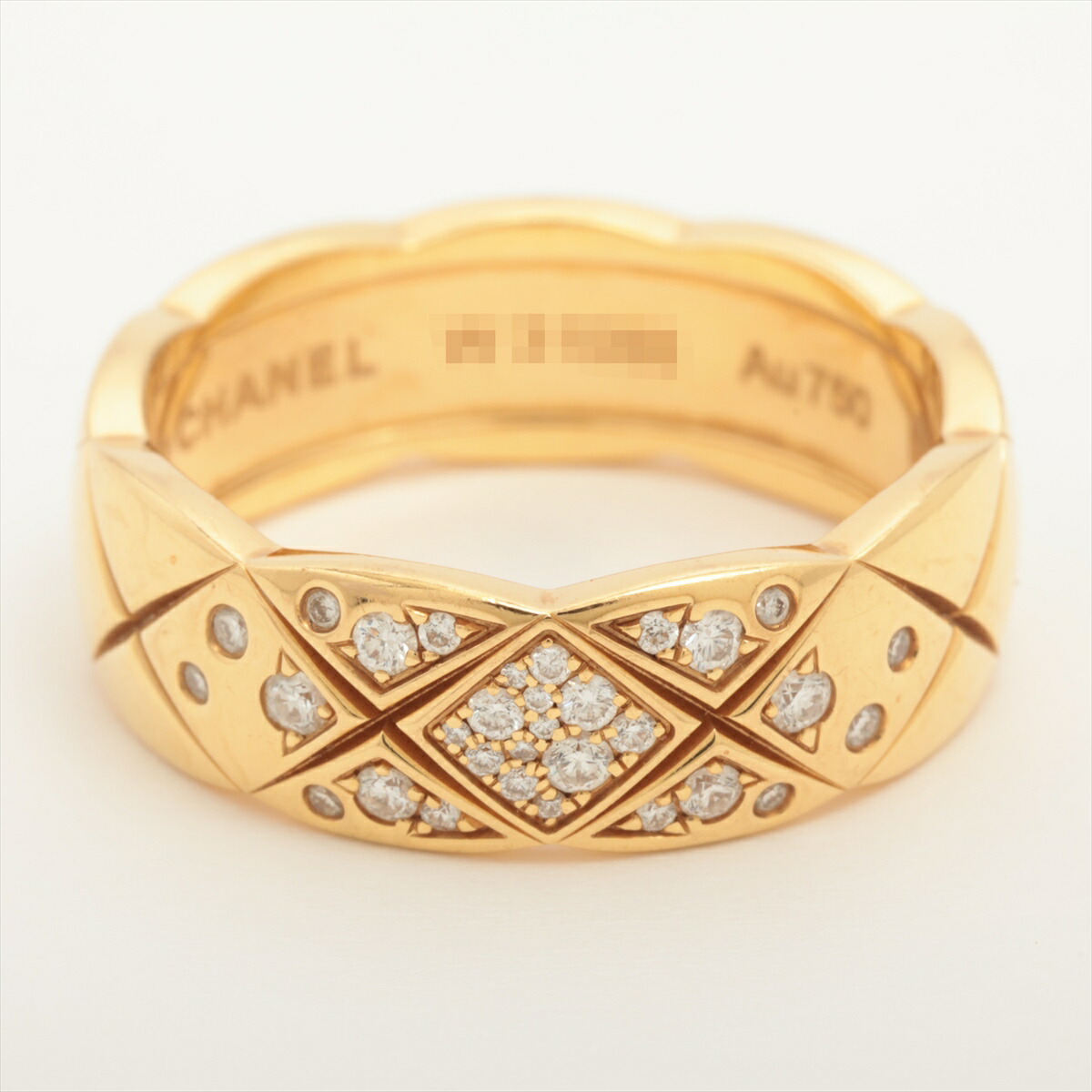 R*.様 シャネル　ココクラッシュ　リング　ミディアム　K18 WG 53号　1 商品詳細｜CHANEL(シャネル) K18ベージュゴールド ダイヤ53P(約0.44ct