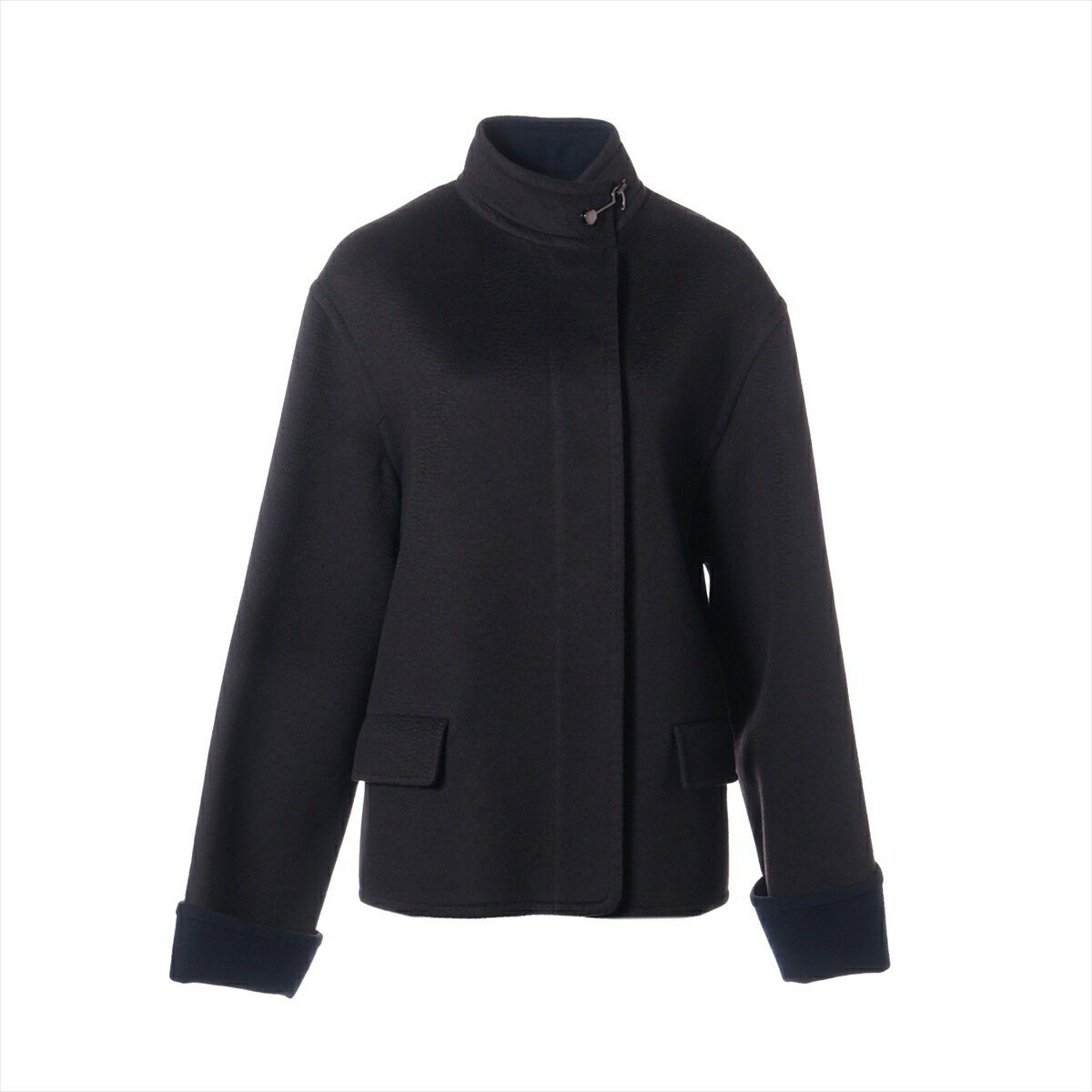 楽天市場】HERMES エルメス ショートコート ノーカラーコート