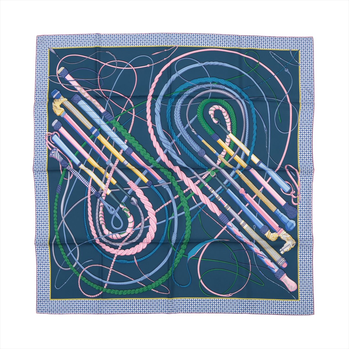 楽天市場】HERMES エルメス カレ90 Fouets et Badines 鞭とグリップ