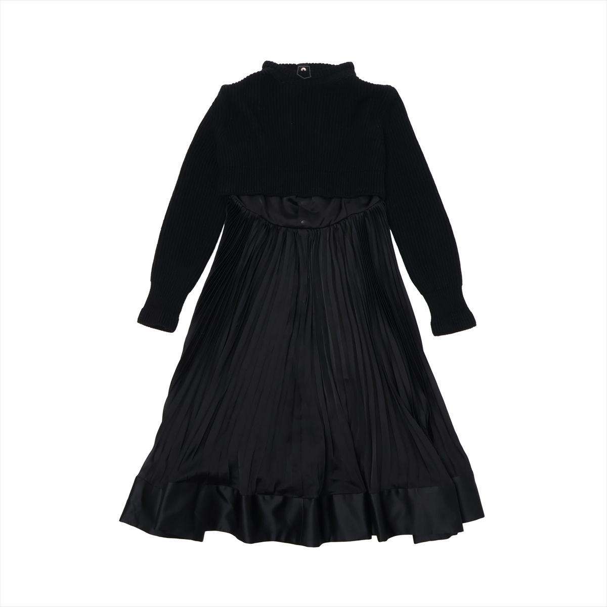 【中古】サカイ ウール ニットワンピース 1 レディース ブラック 23-06819 ドレス｜ALLU 店