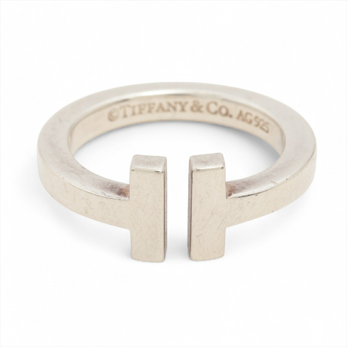 お値下げ　Tiffany & Co. Tスクエアリング シルバー925 約10号 TIFFANY&Co. ティファニー リング Tiffany レディース