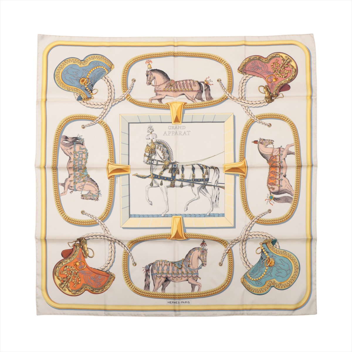 ⭐️美品⭐️HERMES カレ90 LES MUSTANGS 野生馬 スカーフ 美品 HERMES エルメス LES MUSTANGS 野生馬 スカーフ カレ