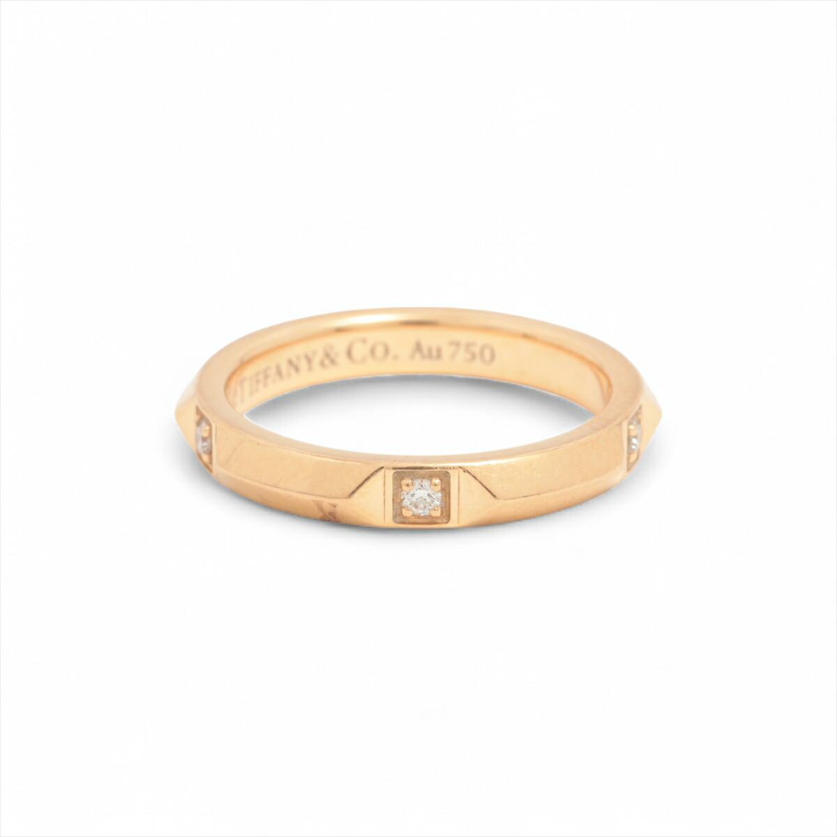 美品　Tiffany ティファニー　トゥルーナローリング　18k PG 14号 楽天市場】【新品仕上げ済】ティファニー TIFFANY Tトゥルー