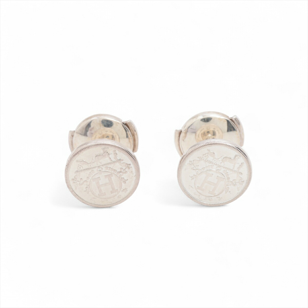 HERMES ピアス　エクスリブリス　TPM シルバー925 箱付き 上品な輝き】HERMES《エクスリブリス》ピアス TPM (HERMES/ピアス