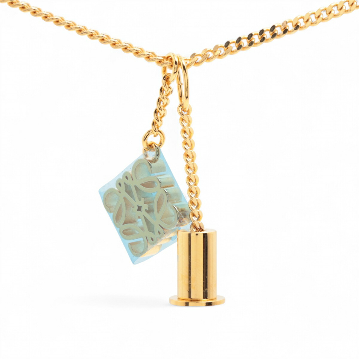 楽天市場】中古 ロエベ アナグラム キューブ ネックレス Aランク