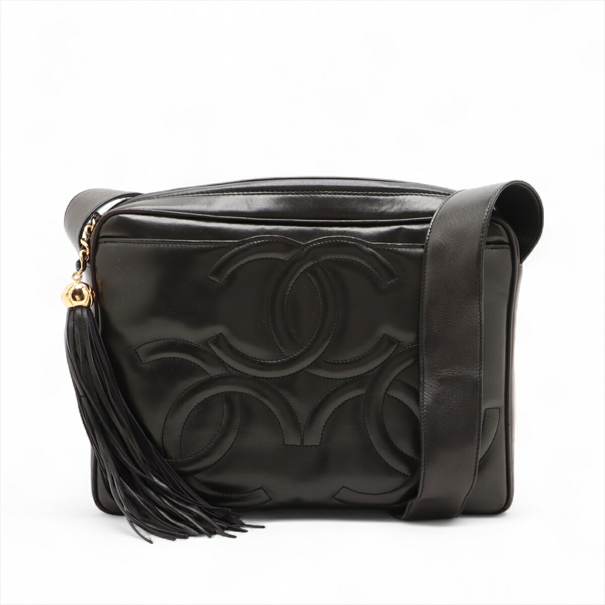 楽天市場】シャネル トリプルココマーク フリンジ ショルダーバッグ