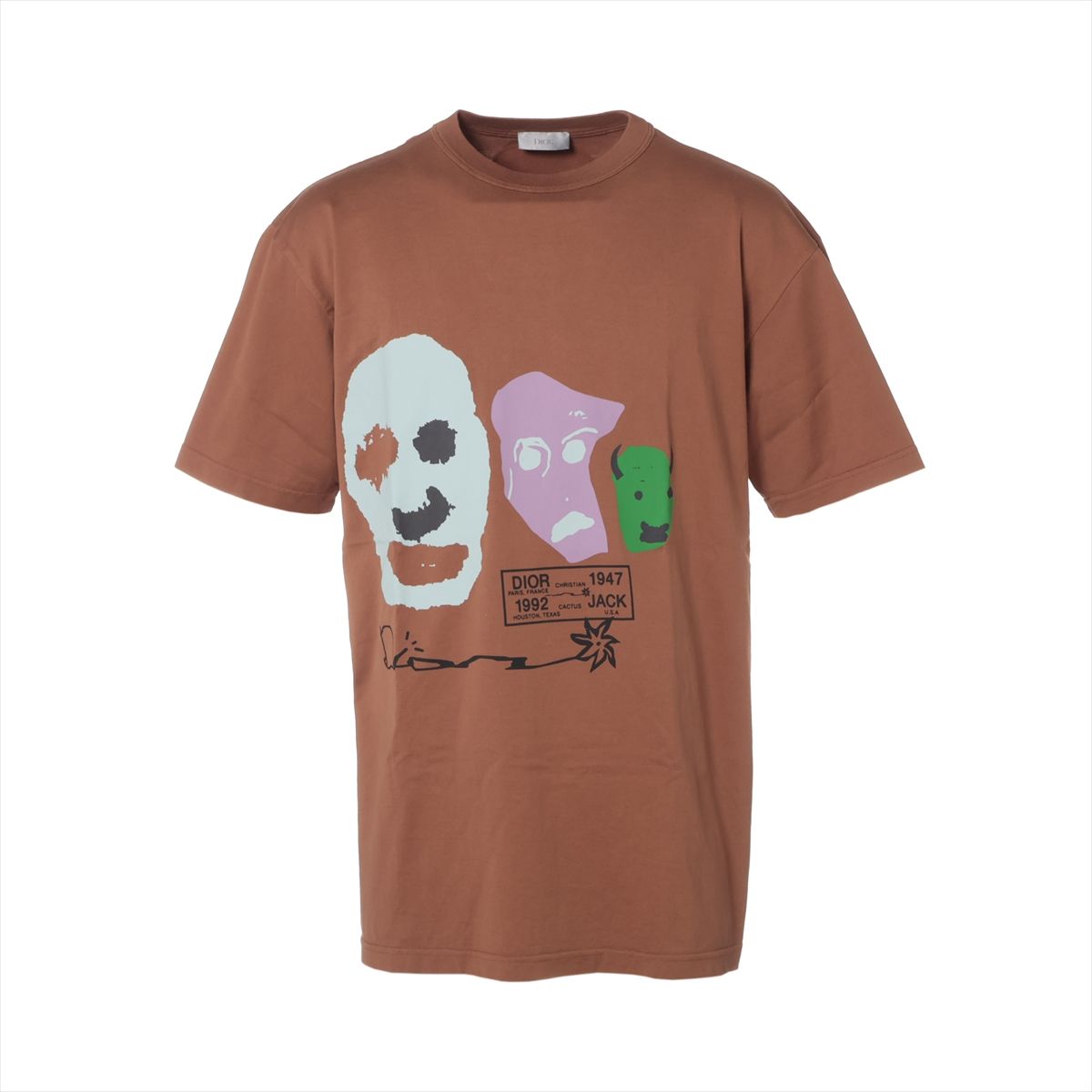 【中古】ディオール×カクタスジャック コットン Tシャツ M メンズ マルチカラー 283J641B0677 トラヴィススコット
