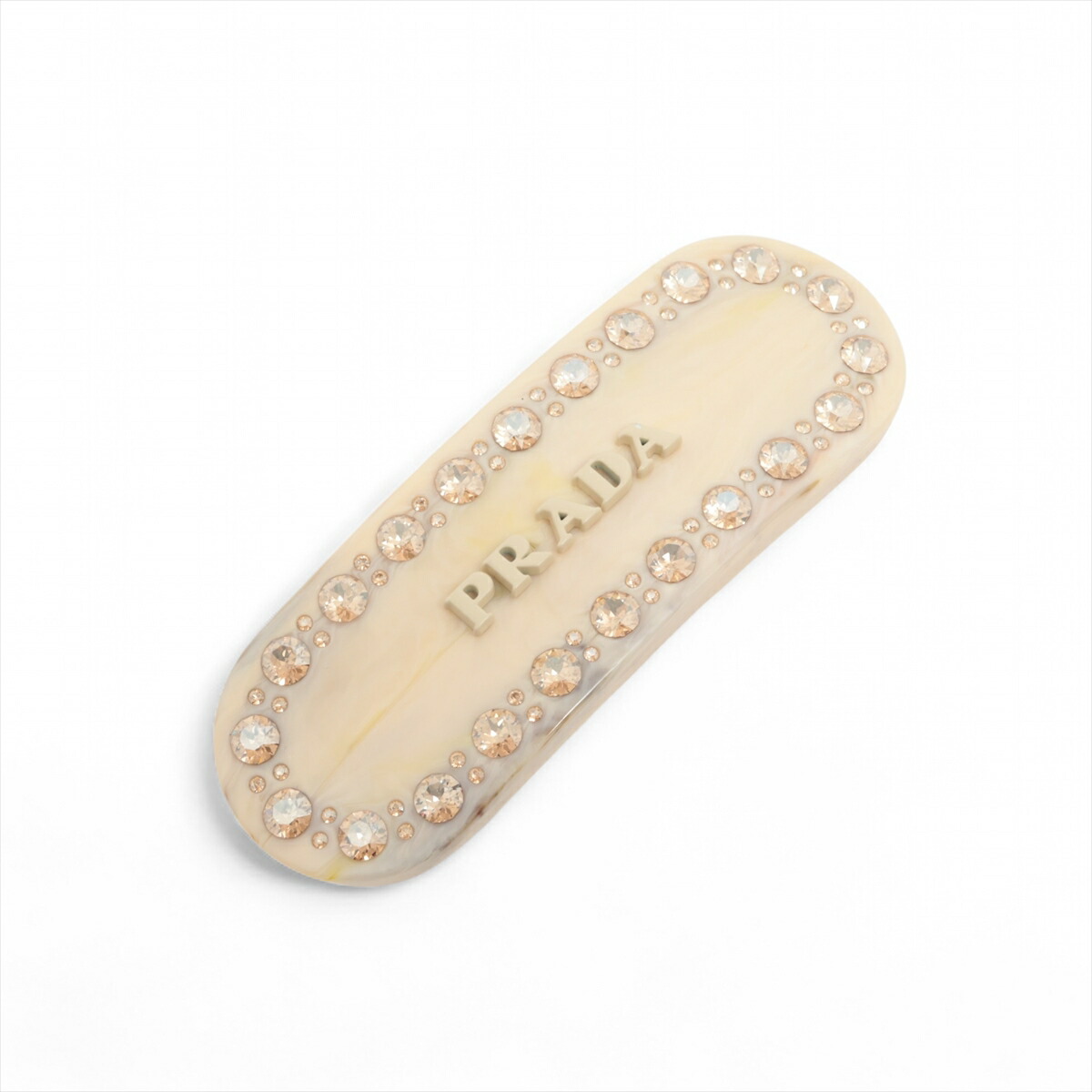 楽天市場】【中古】 PRADA プラダ バレッタ メタル