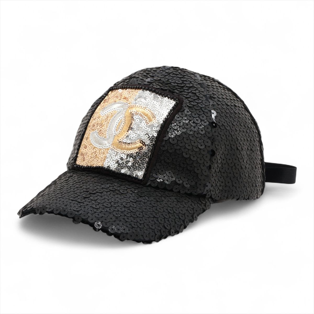 【中古】シャネル ココマーク 23C キャップ ポリエステル×ナイロン ブラック 93,314円