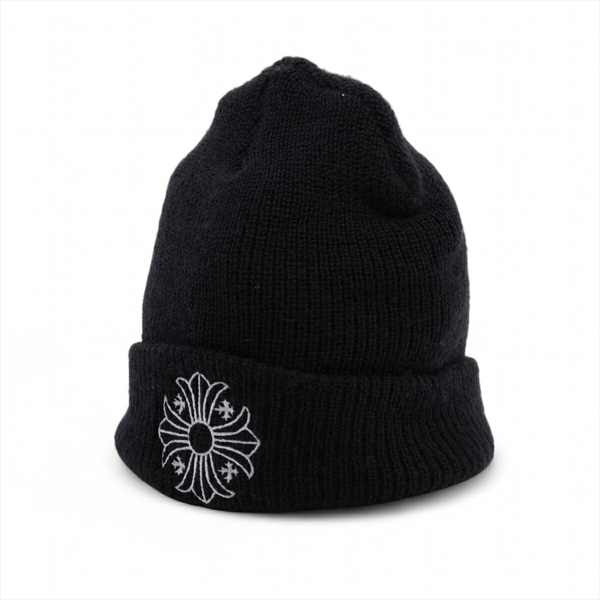 クロムハーツ ニット帽 OS Chrome Hearts - クロムハーツ ニット帽 クロスパッチ 帽子の