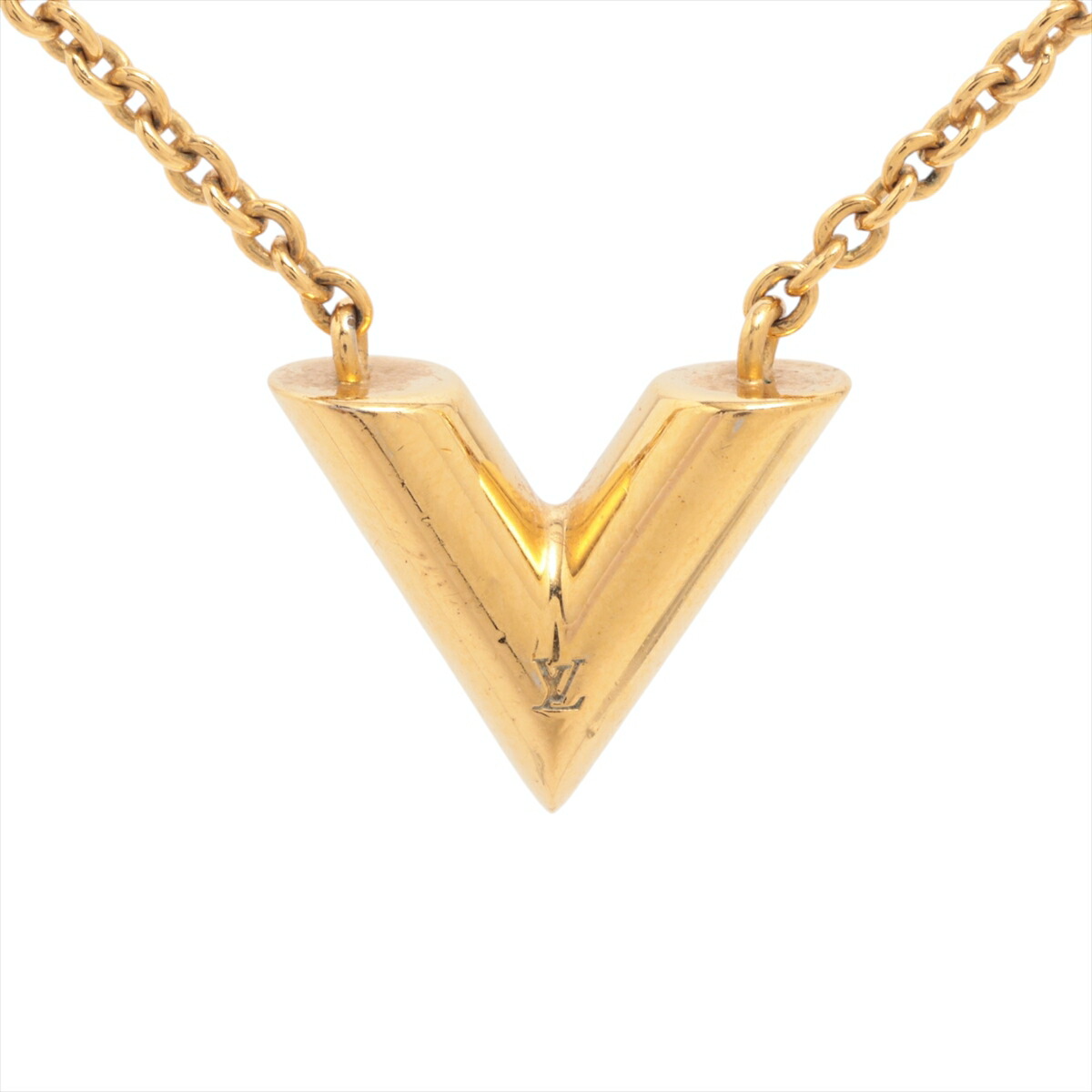 LOUIS VUITTON V字型ネックレス ゴールド Louis Vuitton ゴールド V字型ネックレス マカロン】Louis