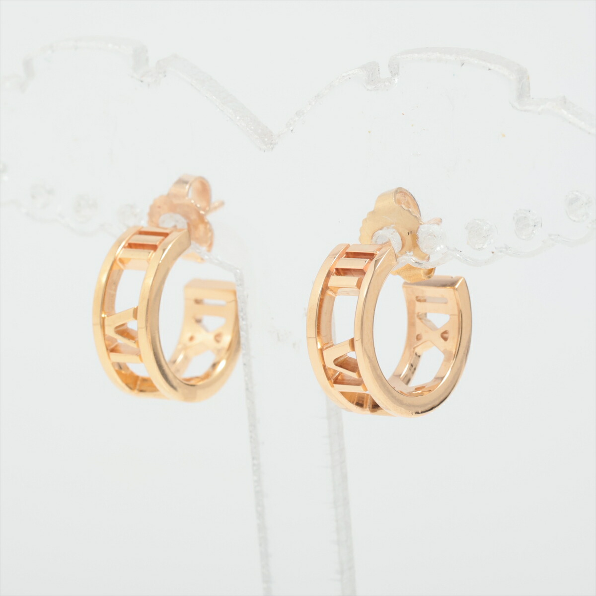 【美品】ティファニー K18PG アトラス X フープ ピアス 6880 楽天市場】ティファニー ピアス K18PG アトラスX フープピアス