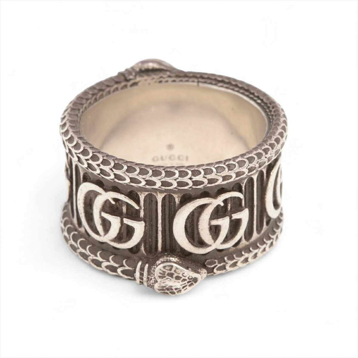 楽天市場】【中古】 GUCCI （グッチ） ｼﾙﾊﾞｰ ｽﾈｰｸ ﾘﾝｸﾞ 蛇