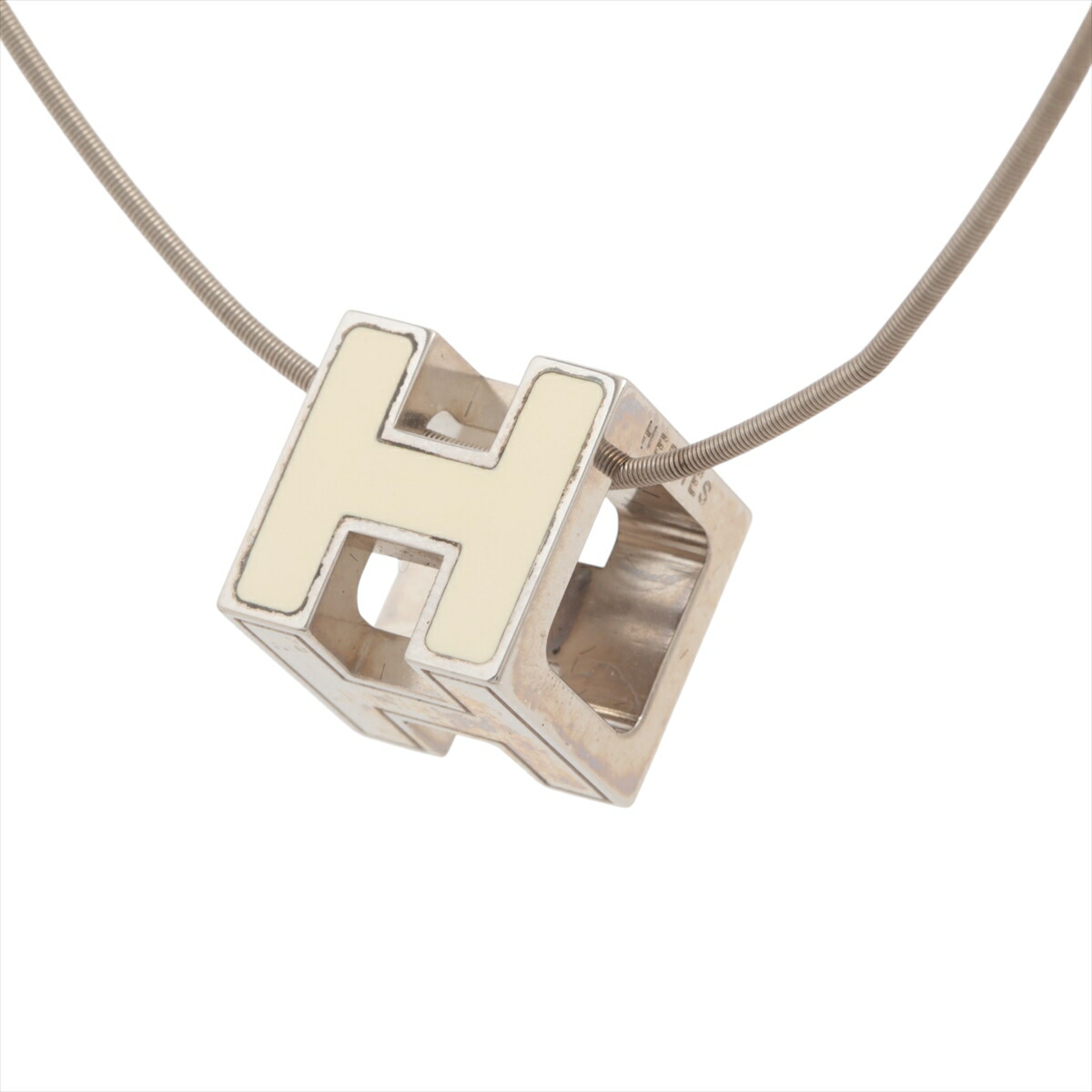 HERMES エルメス キューブ型Hペンダントトップ　白 HERMES エルメス キューブ型Hペンダントトップ 白 楽天市場