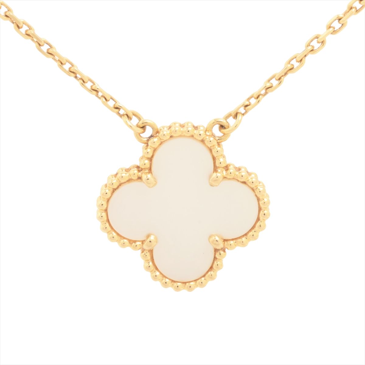 【中古】ヴァンクリーフ&アーペル ヴィンテージアルハンブラ シェル ネックレス 750(YG) 5.0g｜ALLU 店