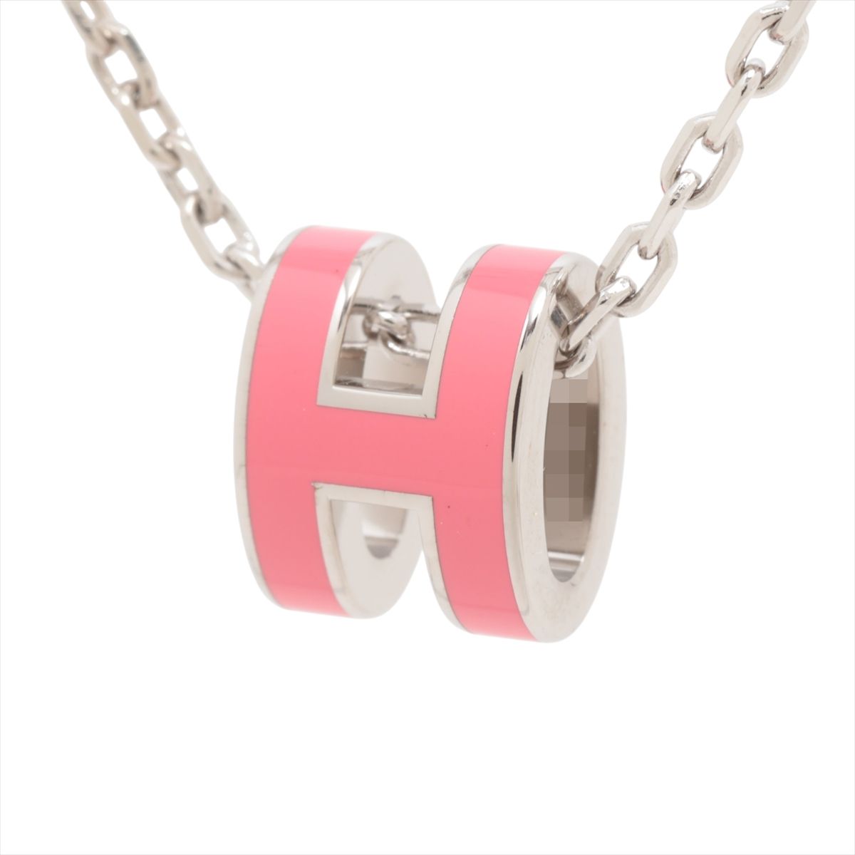 【中古】エルメス ミニポップアッシュH ネックレス メタル ピンク×シルバー|ALLU 店