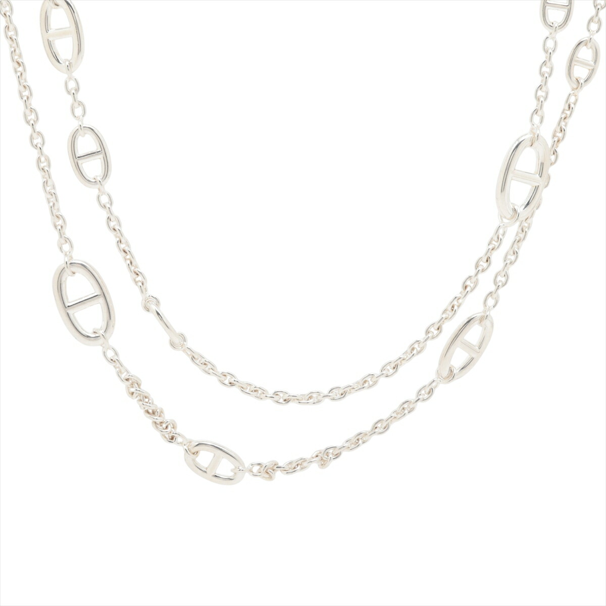 【JUNNE】HERMES エルメスファランドール　PG ネックレス エルメス シェーヌ・ダンクル ファランドール ネックレス PM ピンク