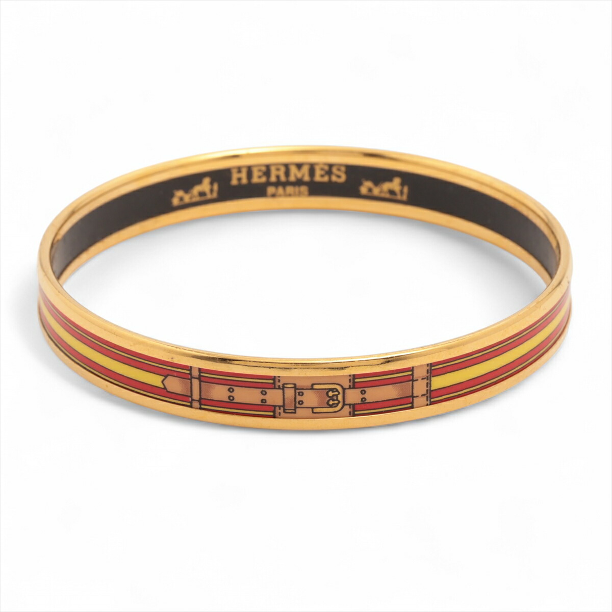 楽天市場】エルメス HERMES エマイユGM バングル ゴールド×ブルー