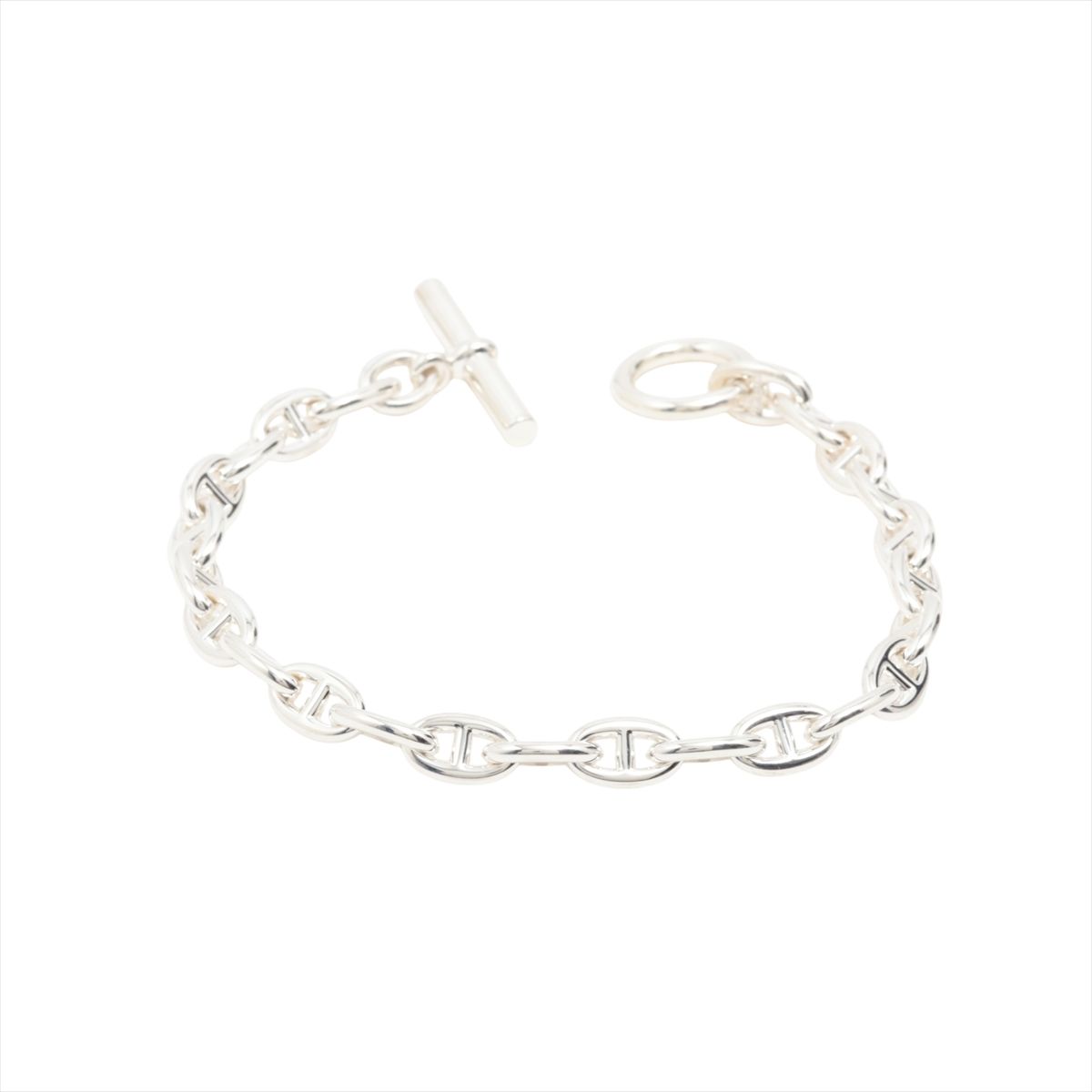 【中古】エルメス シェーヌダンクルTPM 2025 ブレスレット 24コマ 925 14.4g シルバー