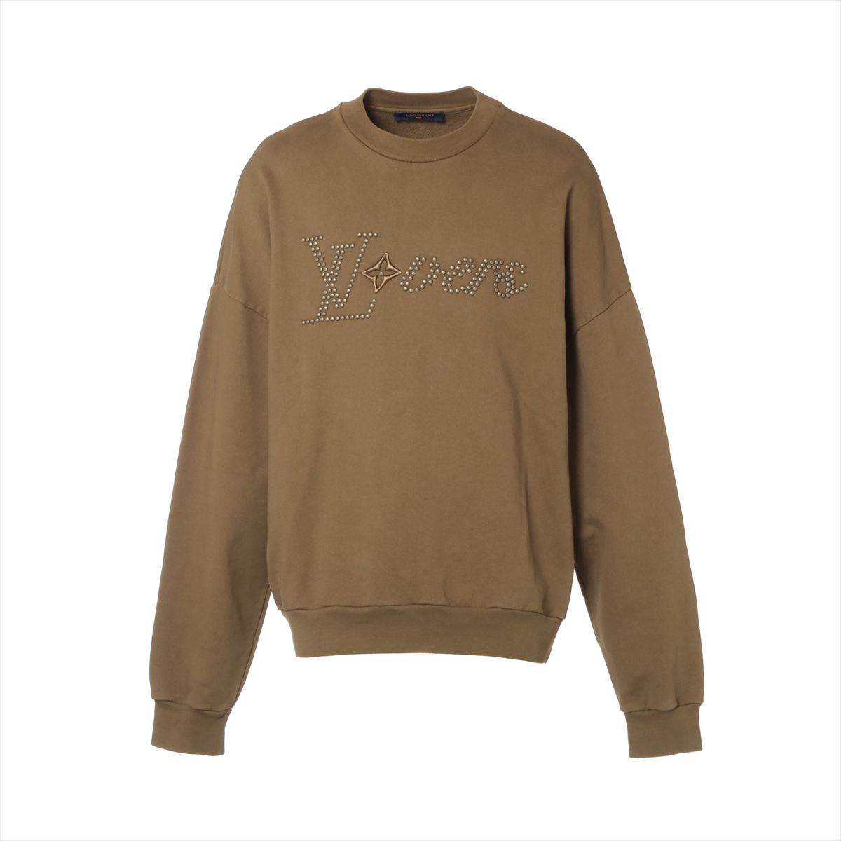 【中古】ヴィトン 24SS 綿織物 汗水 L メンズ カーキ  RM241 シグネチャースタッズ