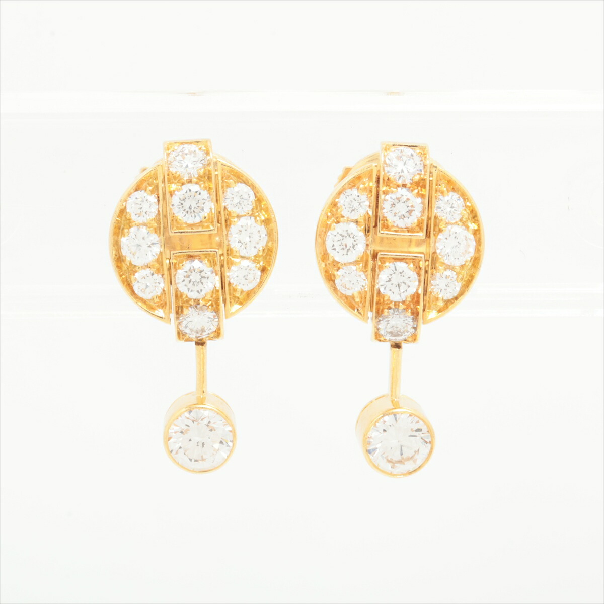 楽天市場】カルティエ ピアス K18YG フルダイヤ マイヨンパンテール