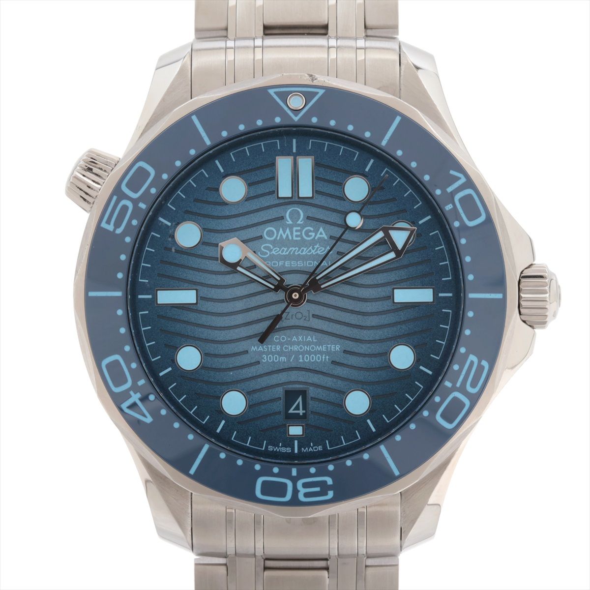 【中古】オメガ シーマスター プロフェッショナル ダイバー 300M コーアクシャル マスタークロノメーター 210.30.42.20.03.003 SS SS AT ブルー文字盤 サマーブルー