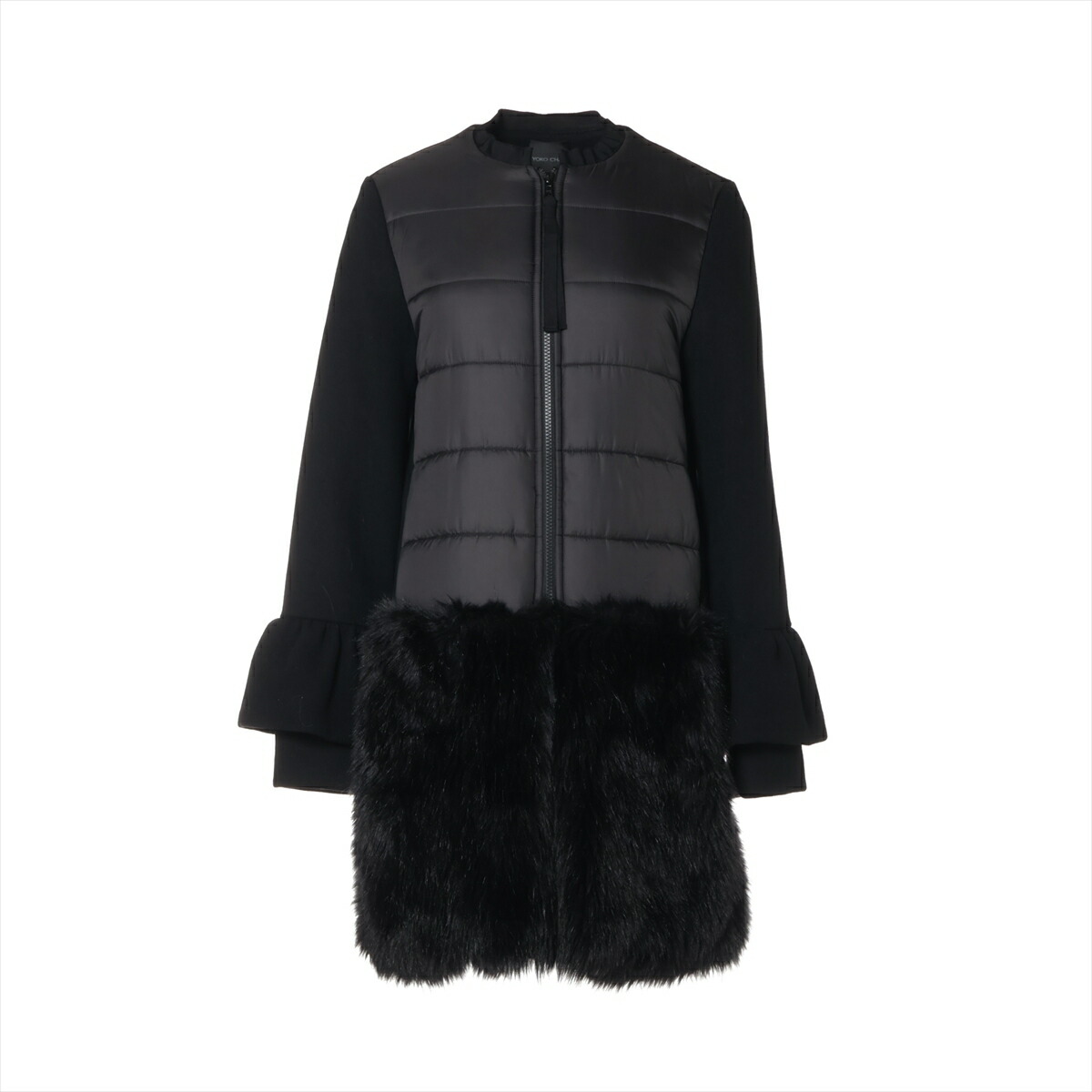 楽天市場】YOKO CHAN ヨーコチャン YCC-415-048 ウール 裾ファー切替