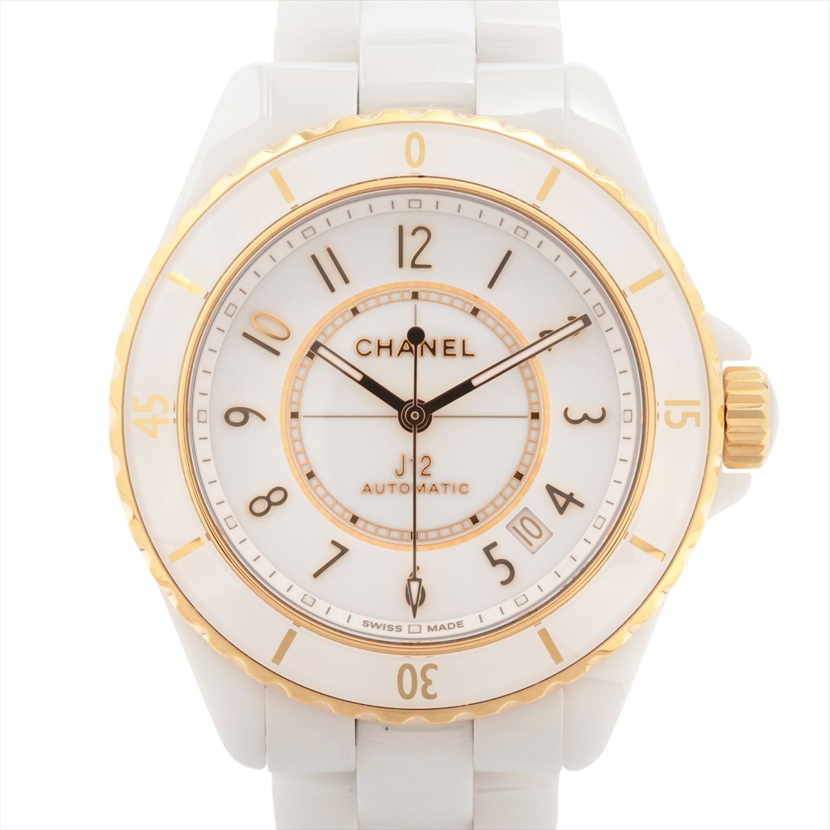 【中古】シャネル J12 H9540 CE×YG CE×SS AT 白文字盤 あまりごま1