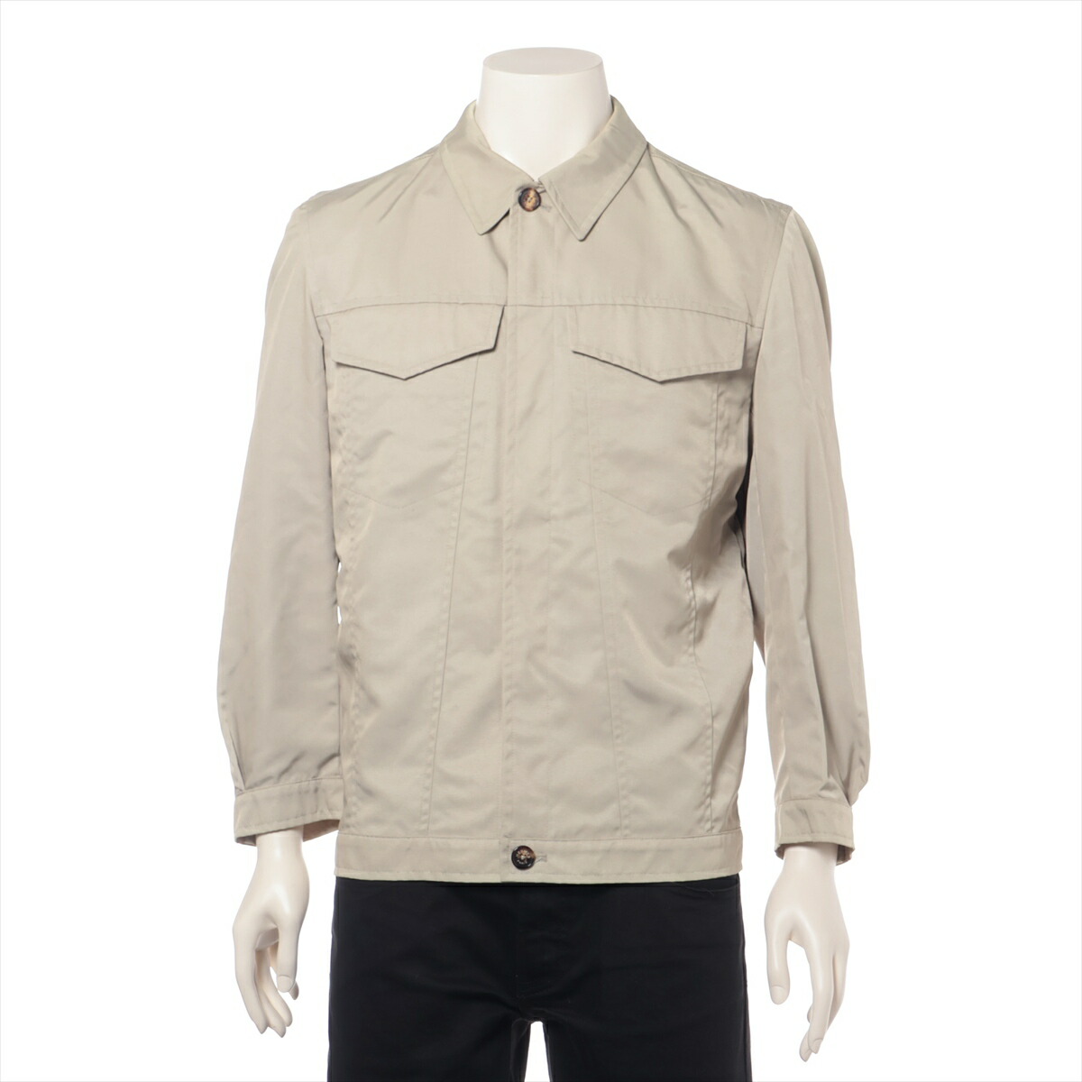 【極美品】HERMES ナイロン ブルゾン HERMES（エルメス）ブルゾン 紺 サイズ:48(L位) メンズ/2200394079011